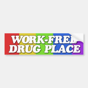 Werkvrije drugsplaats bumpersticker