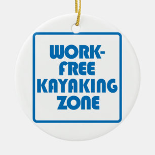 Werkvrije kayaking Zone Keramisch Ornament