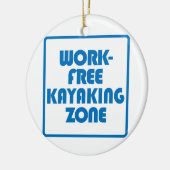 Werkvrije kayaking Zone Keramisch Ornament (Links)