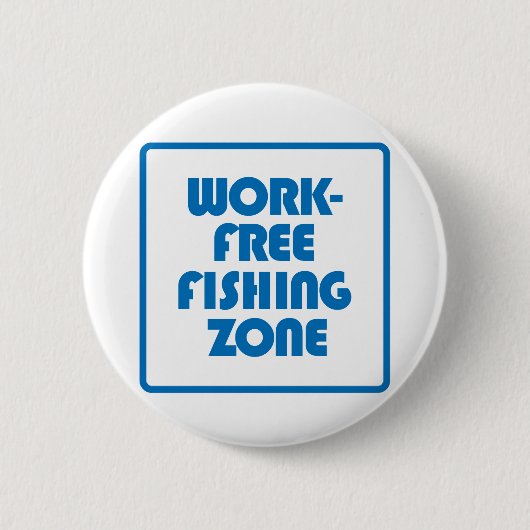 Werkvrije Vissen Zone Ronde Button 5,7 Cm (Voorkant)
