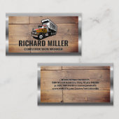 Werkwagen | Houten planken Visitekaartje (Voorkant / Achterkant)