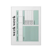 Werkweek Planner - blauw Notitieblok (Gedraaid)