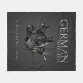 Werkzame Duitse Shepherd Dog - GSD Fleece Deken (Voorkant (Horizontaal))