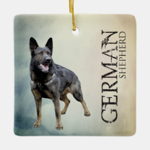 Werkzame Duitse Shepherd Dog - GSD Keramisch Ornament