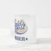 Werlds Best Barber Matglas Koffiemok (Voorkant links)