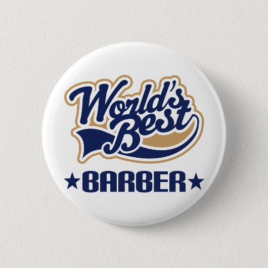 Werlds Best Barber Ronde Button 5,7 Cm (Voorkant)