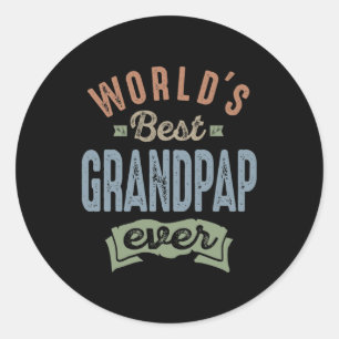 Werlds Beste Grandpap Ronde Sticker