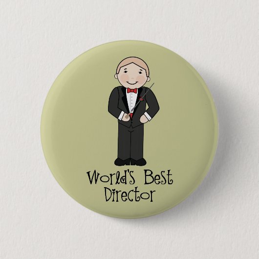 Werlds Beste muziekdirecteur Ronde Button 5,7 Cm (Voorkant)