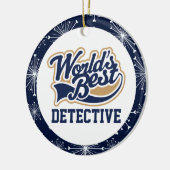 Werlds Beste rechercheur Gift Keramisch Ornament (Links)