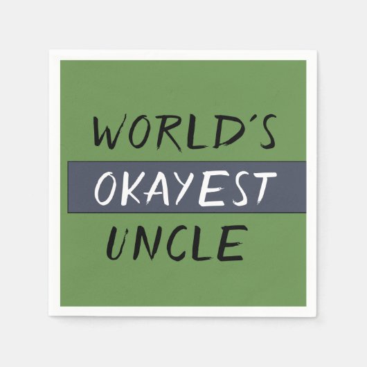 Werlds Okayest oom Funny Servet (Voorkant)