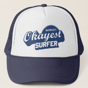 Werlds Okayest Surfer Trucker Pet