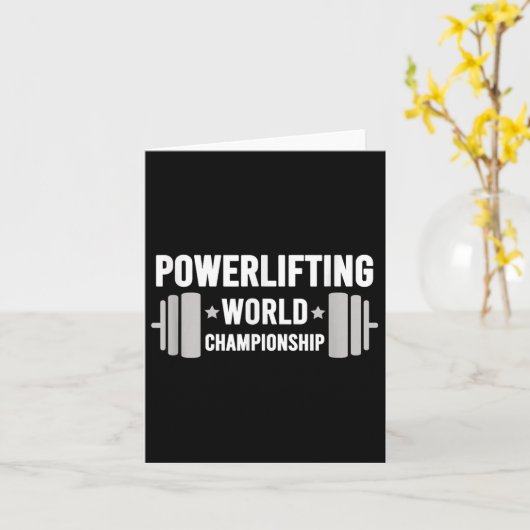 Werlifter Motivational Gym Werlifting World Chamon Kaart (Gele Bloem)
