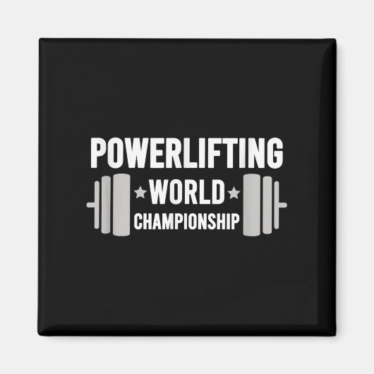 Werlifter Motivational Gym Werlifting World Chamon Magneet (Voorkant)