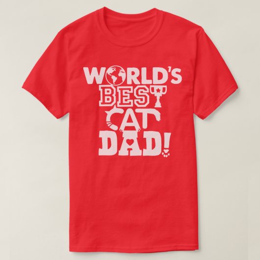 Werllen beste kat papa t-shirt (Design voorkant)