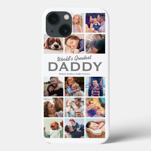 Werllen Grootste papa Foto Collage Case-Mate iPhone Case (Achterkant)