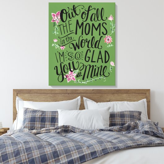 Werlling Beste mama Canvas Afdruk (Insitu (Slaapkamer))