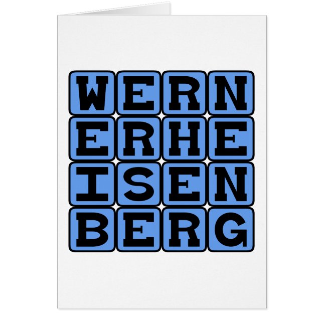 Werner Heisenberg, Principe d'incertitude (Devant)