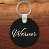 Werner Name whitegold Button Porte-clés (Recto)