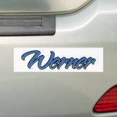 Werner Nom bleu Aufkleber Sticker Autoaufkleber (En voiture)