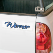 Werner Nom bleu Aufkleber Sticker Autoaufkleber (Sur camion)