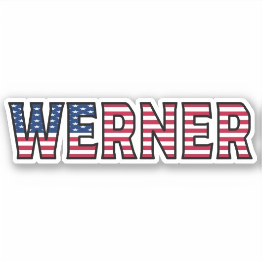 Werner Prénom USA Sticker Stickerset (Devant)