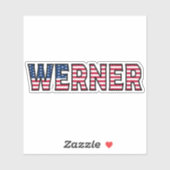 Werner Prénom USA Sticker Stickerset (Feuille)