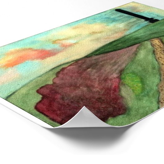 Werneth Low cenotaph uitzicht Poster (Hoek)