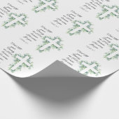 Werp al je angst op Hem Eucalyptus Kruis Cadeaupapier (Hoek)