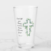 Werp al je angst op Hem Eucalyptus Kruis Glas (Voorkant)