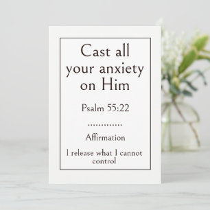 Werp al je zorgen op Hem, Psalm 55:22 Bijbel Kaart