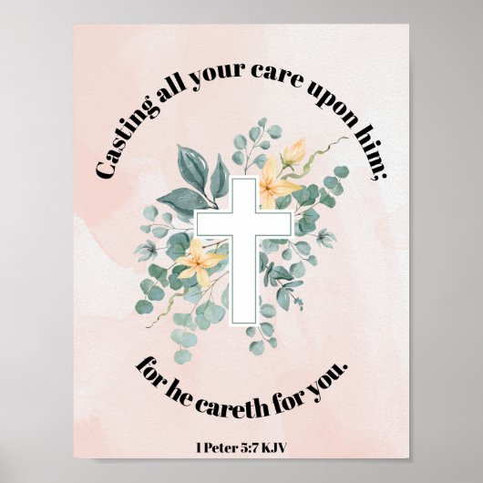 Werp al je zorgen Poster (Voorkant)