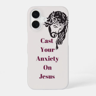 "Werp je angst op Jezus" IPhone 14 telefoonhoesje 16 Hoesje