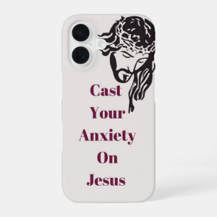 "Werp je angst op Jezus" IPhone 16 telefoonhoesje Hoesje