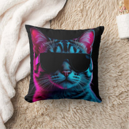 Werp kussen neon kat