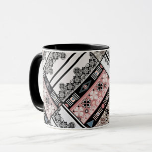 Werp kussen Tribal ethno traditioneel geometrisch Mok
