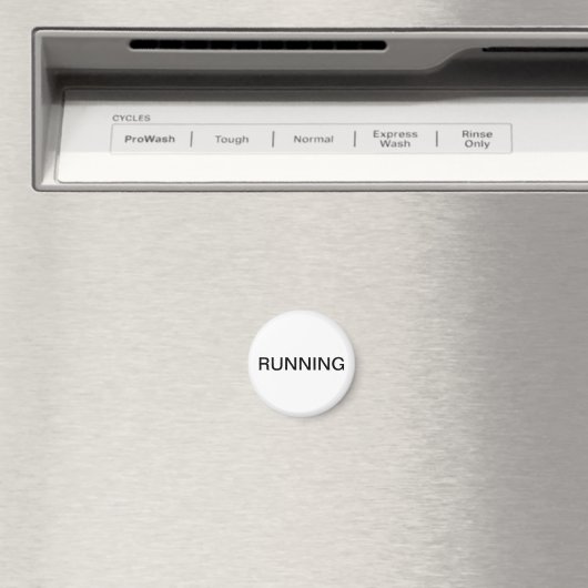 Werp met een minimale witte vaatwasmachine magneet (Insitu (Vaatwasser))