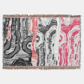 Werpdeken – Wrijvingslanden Abstract ontwerp Deken