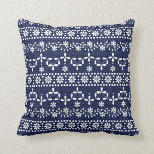 Werpkussen in Virginia Sampler inkt Kussen