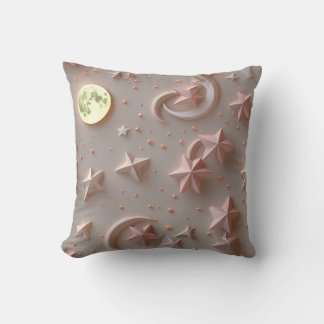 Werpkussen - Zachte Beige Blush Hemelse Maan Kussen