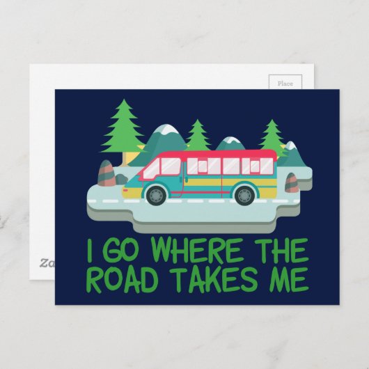 Wervelaar RV Camper Road Trip Vacking Briefkaart (Voorkant / Achterkant)