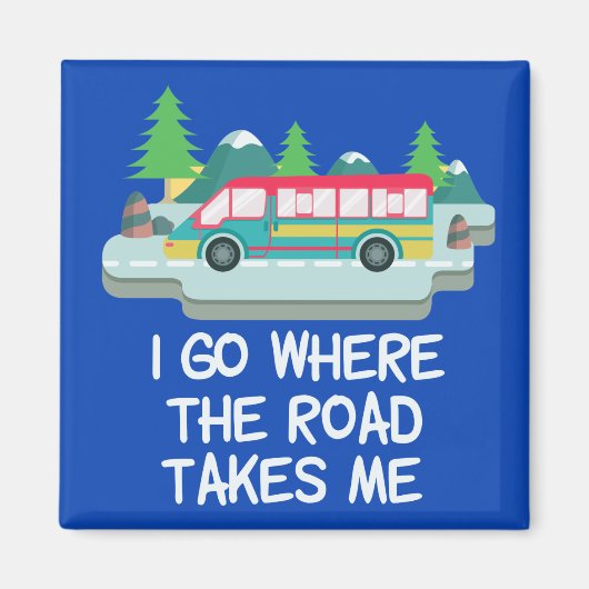 Wervelaar RV Camper Road Trip Vacking Magneet (Voorkant)