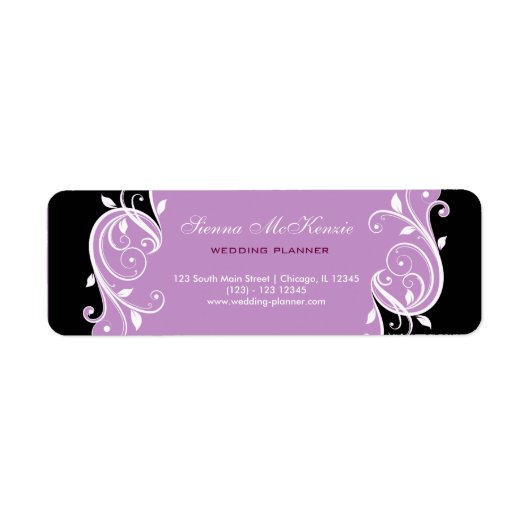 wervelen bruiloft planner etiket (Voorkant)