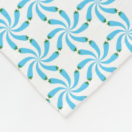 wervelend bloemblaadjespatroon fleece deken