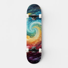 wervelend sterrenstelsel skateboard