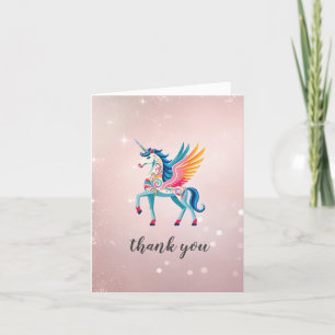 Wervelende Eenhoorn Bedankt Card
