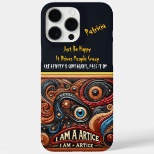 Wervelende Texturen en Oog Motief Kunst iPhone 16 Pro Max Hoesje