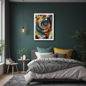 Wervelende Vortex Abstract Expressionisme Moderne Perfect Poster