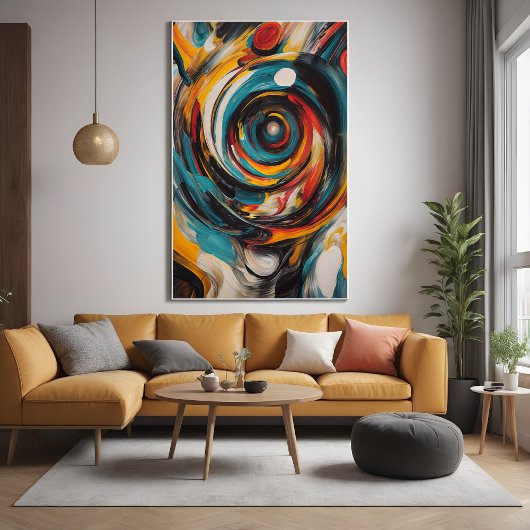Wervelende Vortex Abstract Expressionisme Moderne Perfect Poster