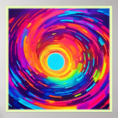 wervelende vortex Abstracte kunst Poster (Voorkant)