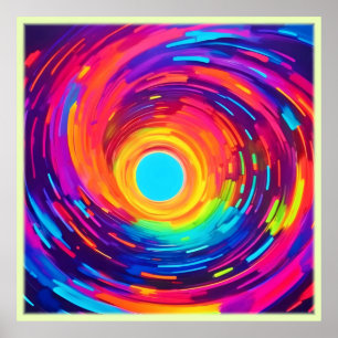 wervelende vortex Abstracte kunst Poster